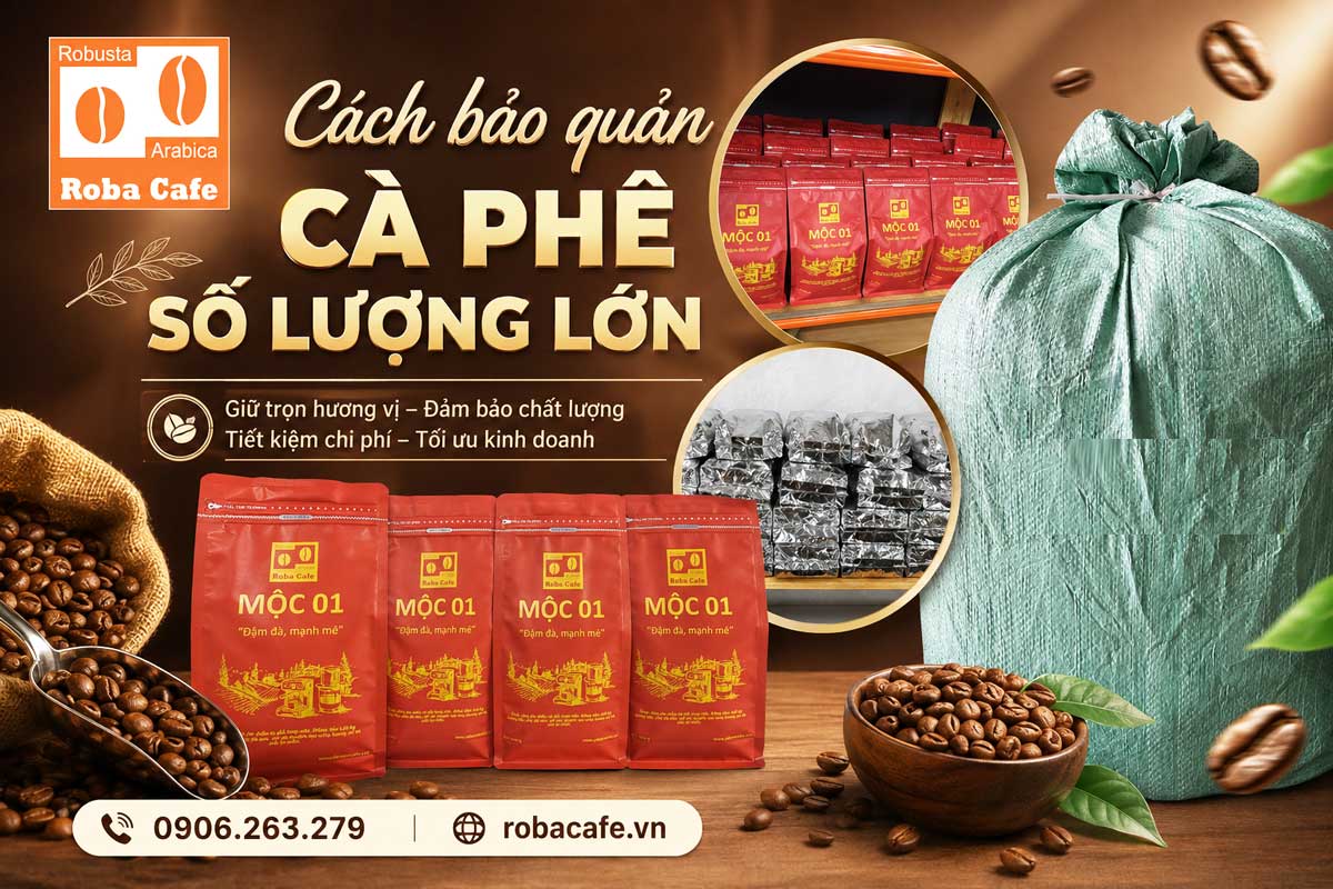 Cách bảo quản cà phê số lượng lớn giữ hương vị ổn định